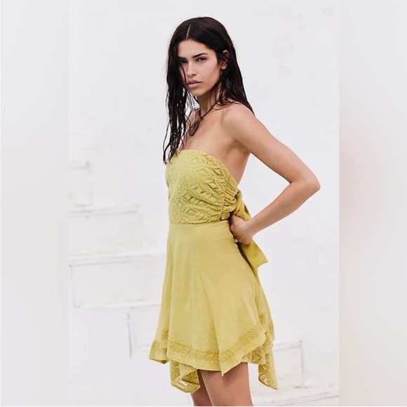 NWT! FREE PEOPLE romanticize nude peach dress, M. - Picture 12 of 12